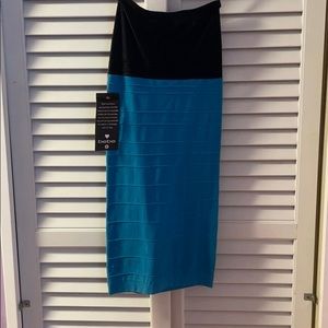 BNWT: Bebe color block strapless dress